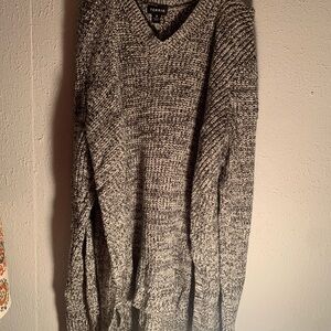 Torrid Black and Gray V-Neck Sweater